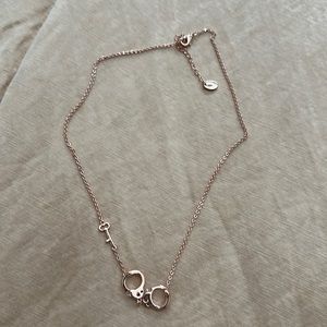 JCB rose gold handcuff necklace